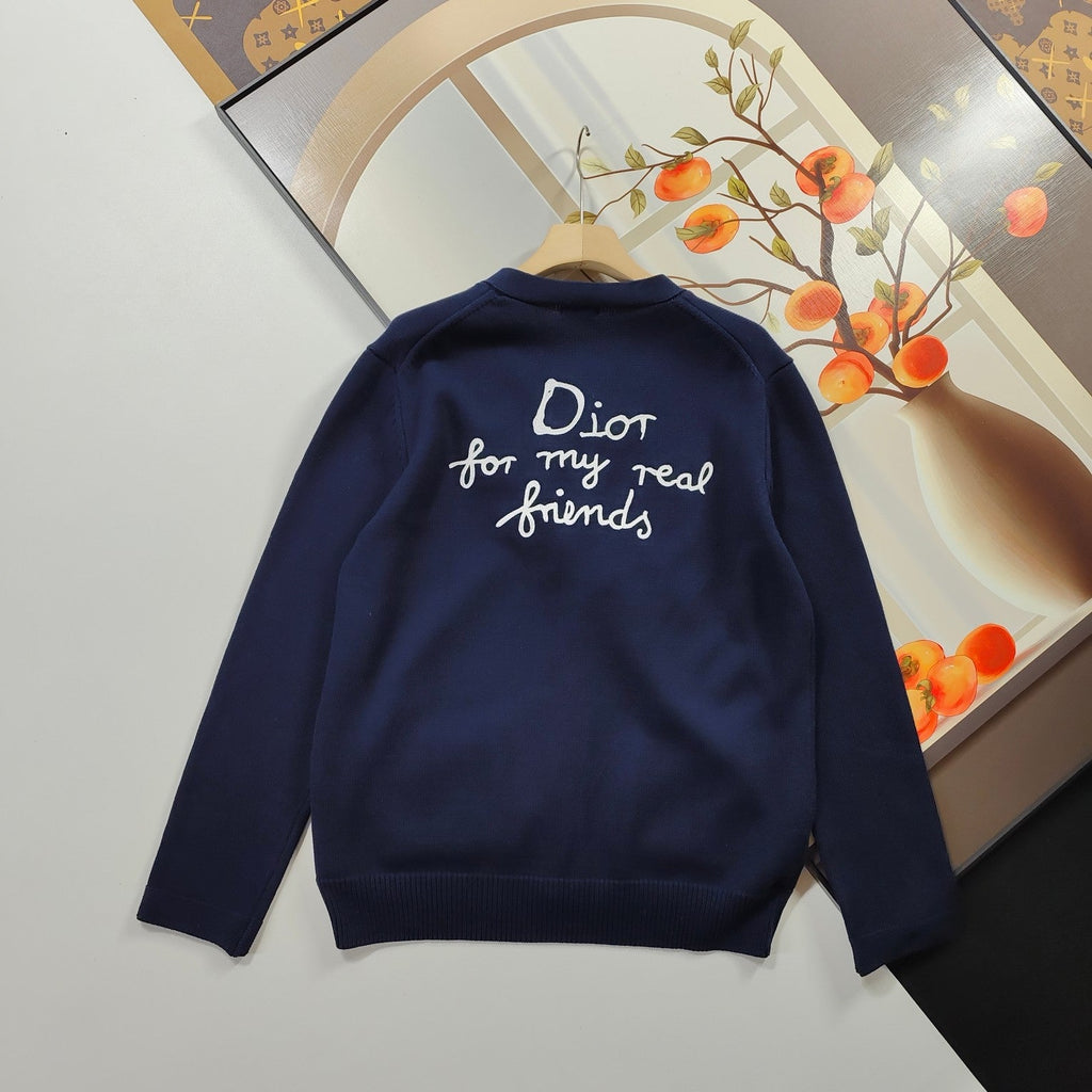 Dior CD Letter Embroidered Knit Cardigan – 2025 Fall