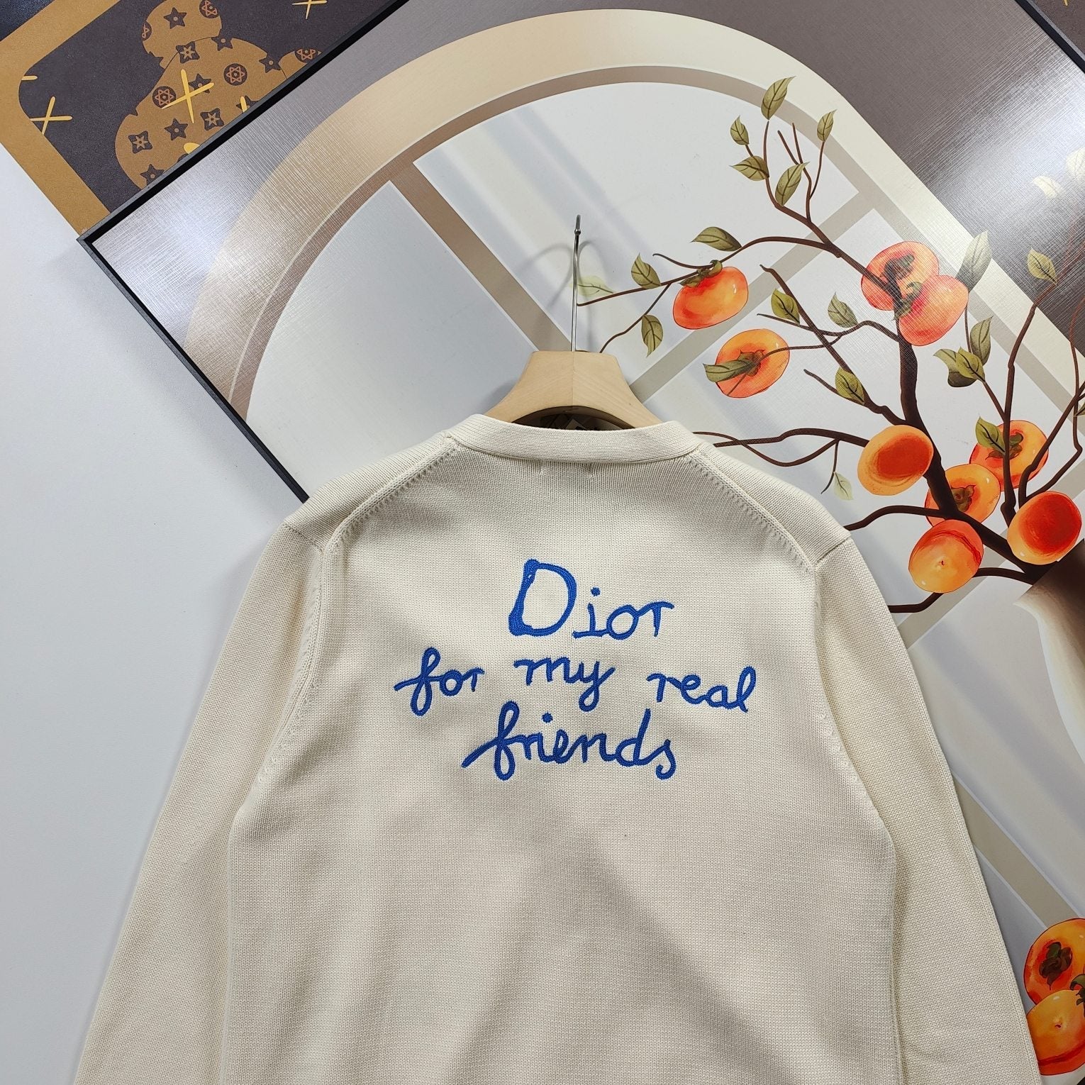 Dior CD Letter Embroidered Knit Cardigan – 2025 Fall