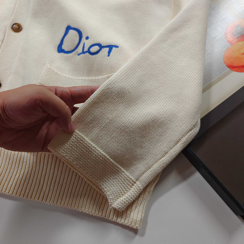 Dior CD Letter Embroidered Knit Cardigan – 2025 Fall