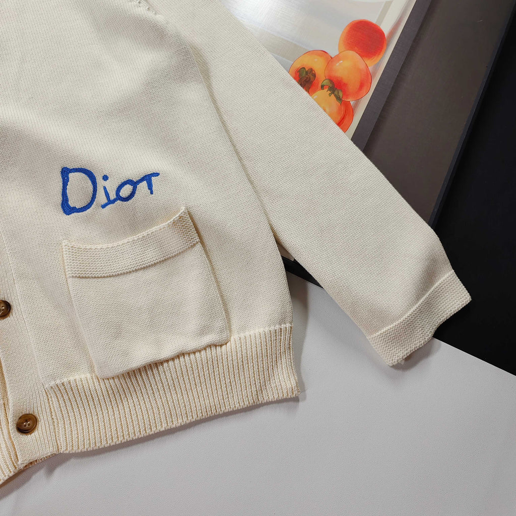Dior CD Letter Embroidered Knit Cardigan – 2025 Fall