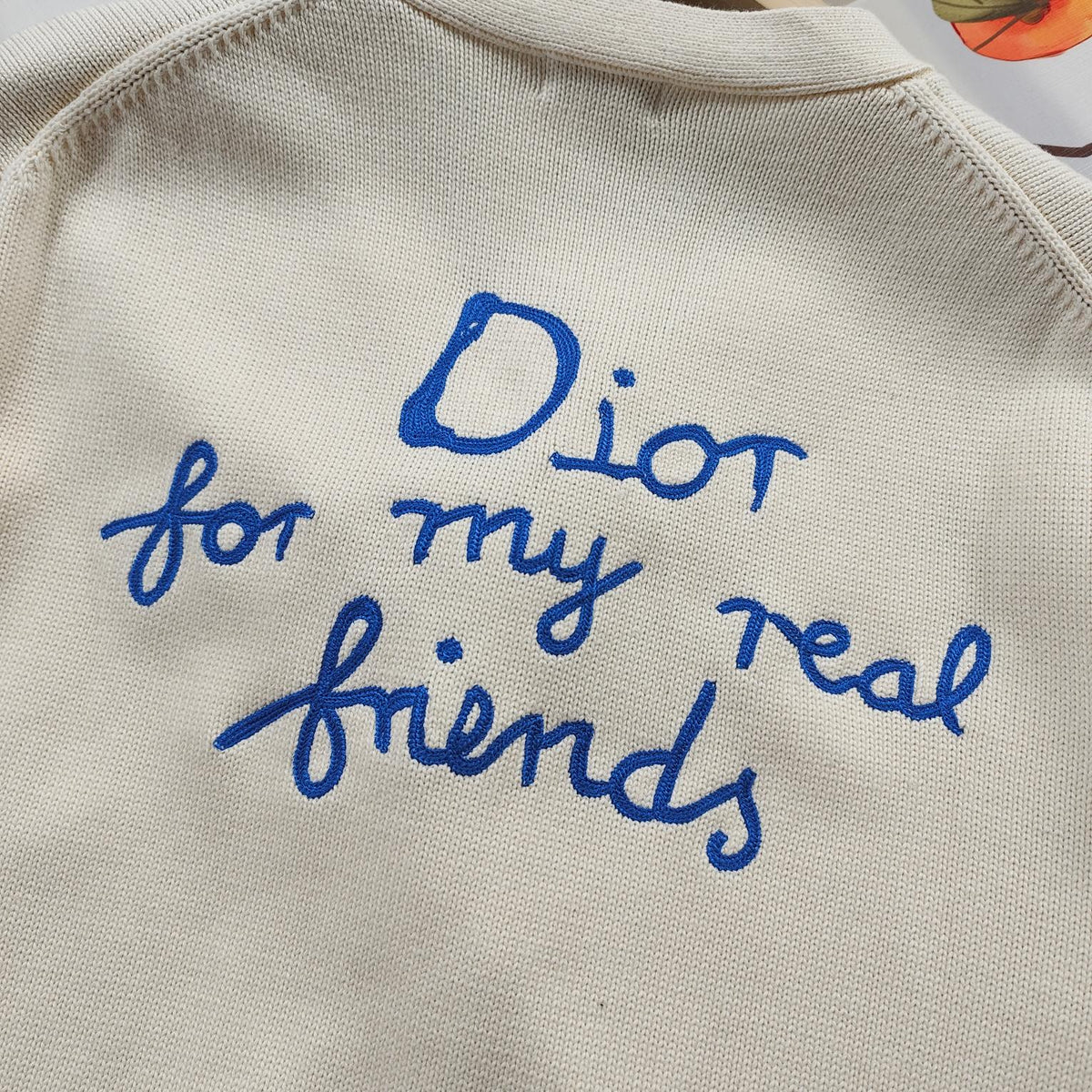 Dior CD Letter Embroidered Knit Cardigan – 2025 Fall