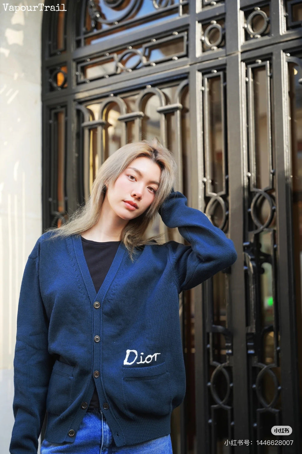 Dior CD Letter Embroidered Knit Cardigan – 2025 Fall