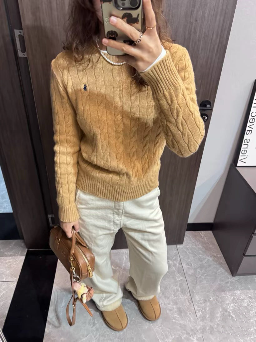 Ralph Lauren Cable Knit Crewneck Sweater