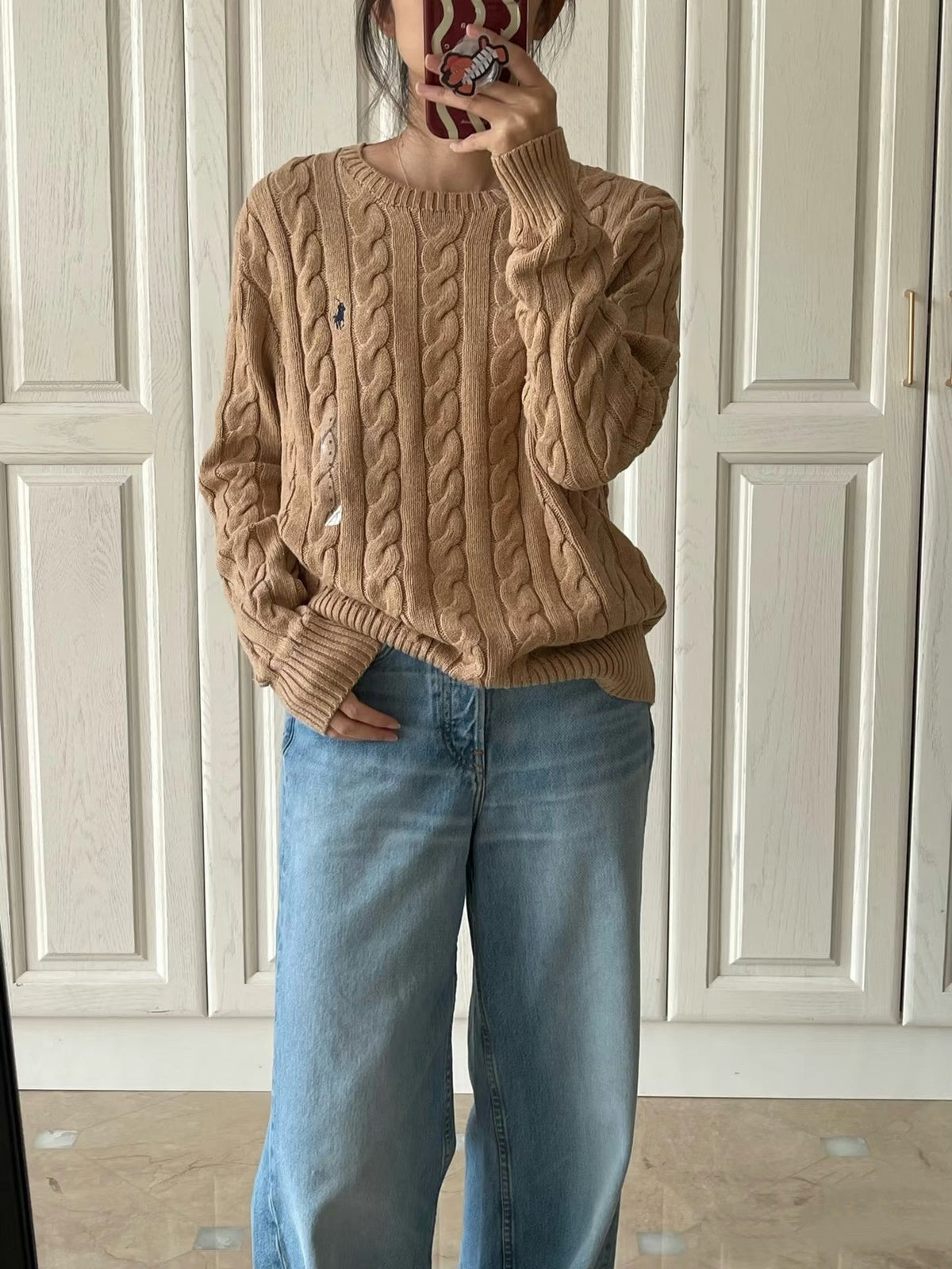 Ralph Lauren Cable Knit Crewneck Sweater