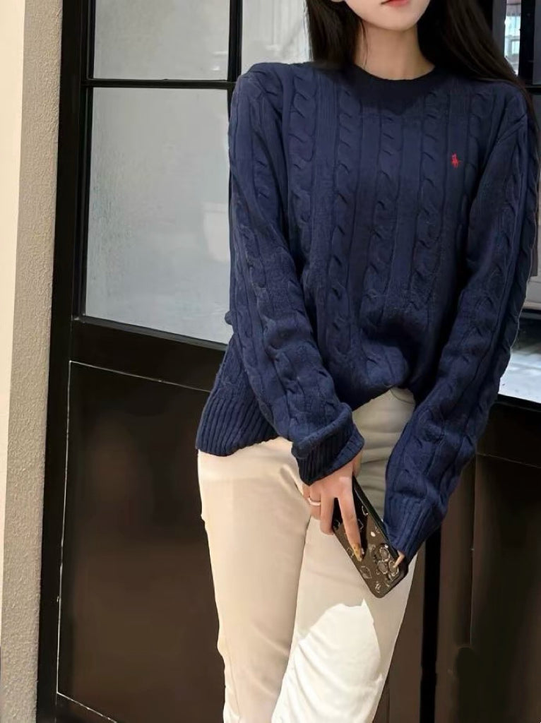 Ralph Lauren Cable Knit Crewneck Sweater
