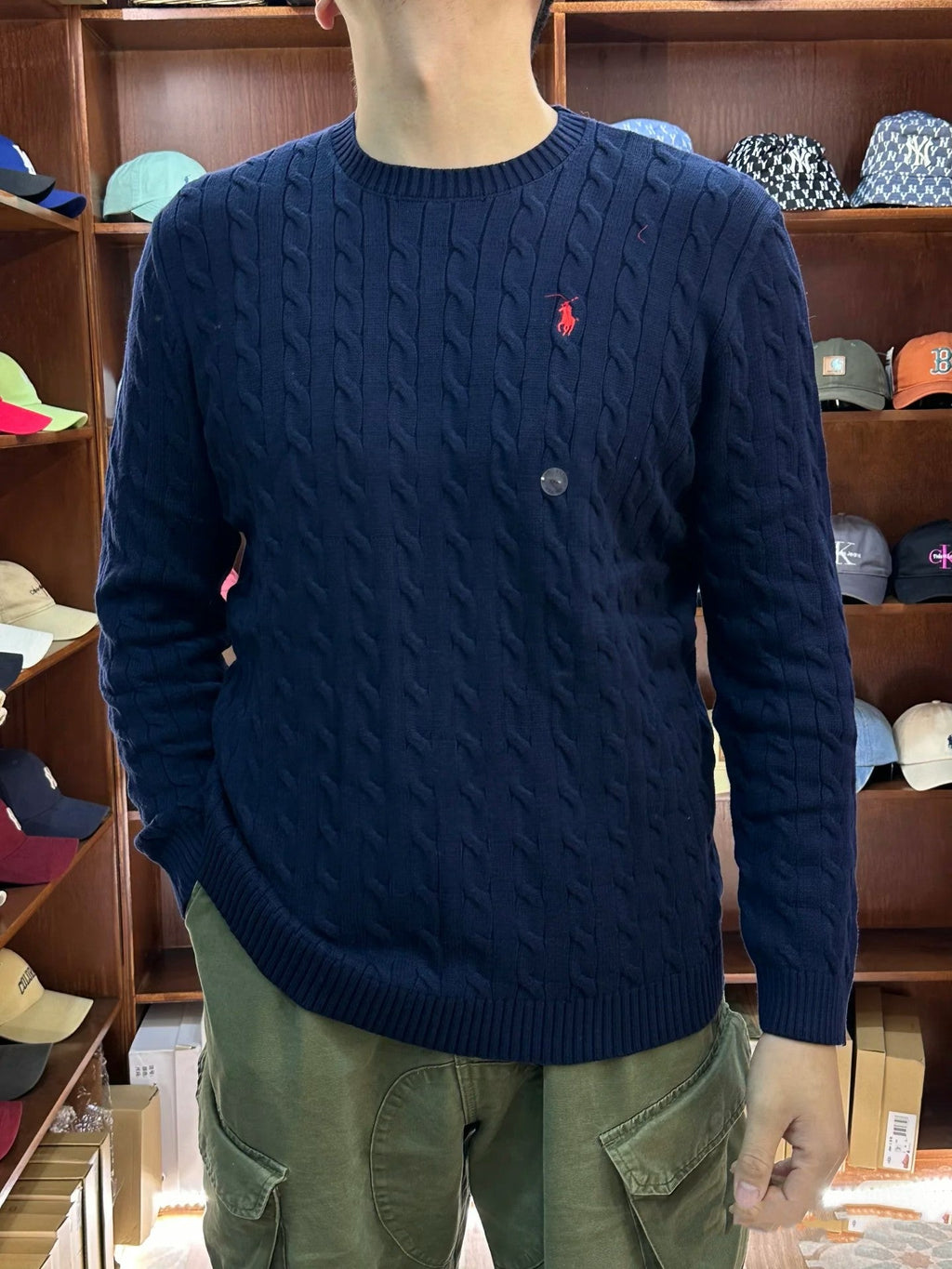 Ralph Lauren Cable Knit Crewneck Sweater