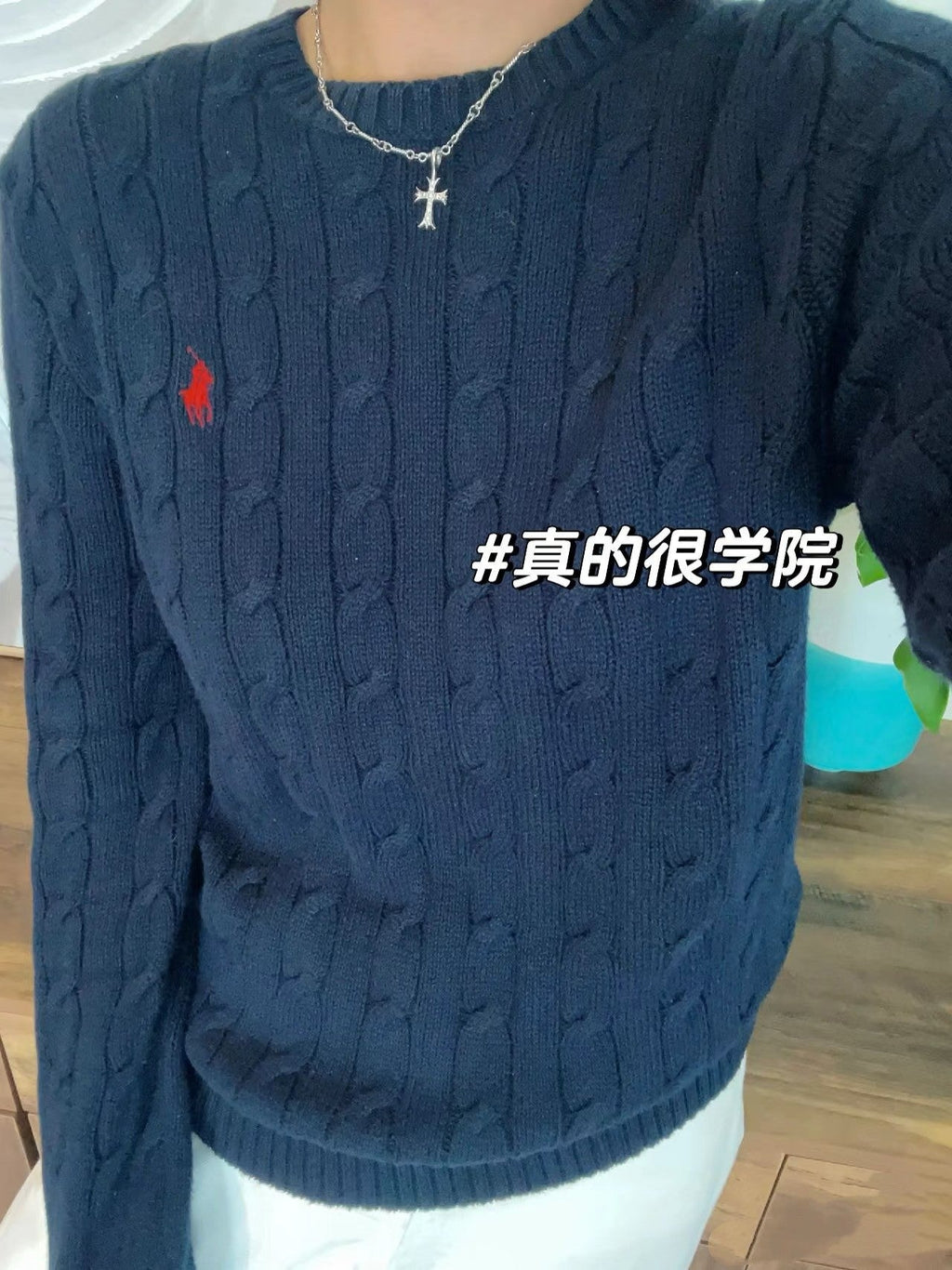 Ralph Lauren Cable Knit Crewneck Sweater
