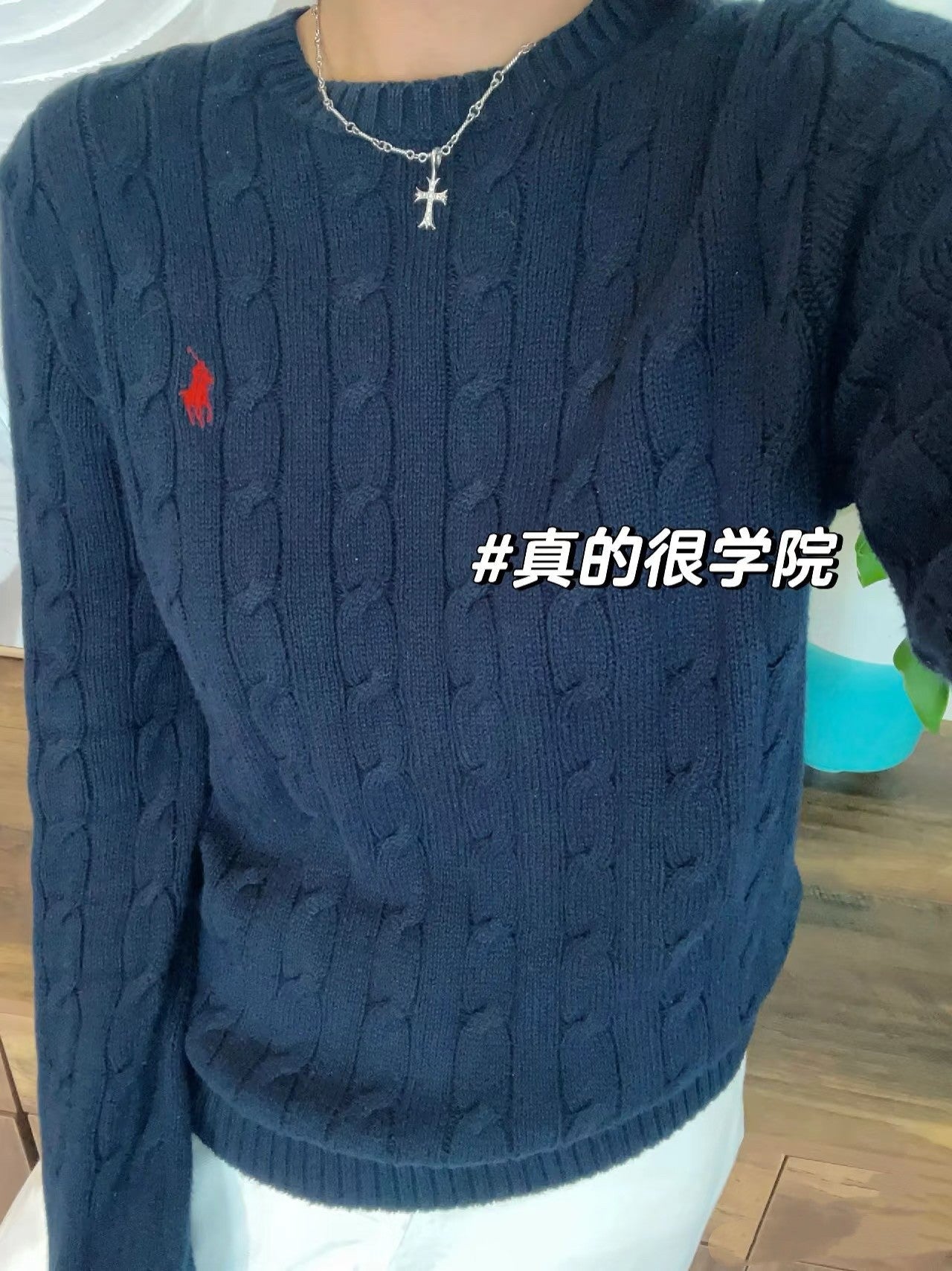 Ralph Lauren Cable Knit Crewneck Sweater