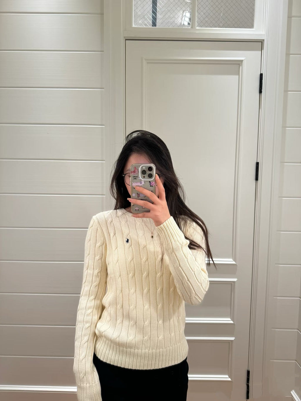 Ralph Lauren Cable Knit Crewneck Sweater