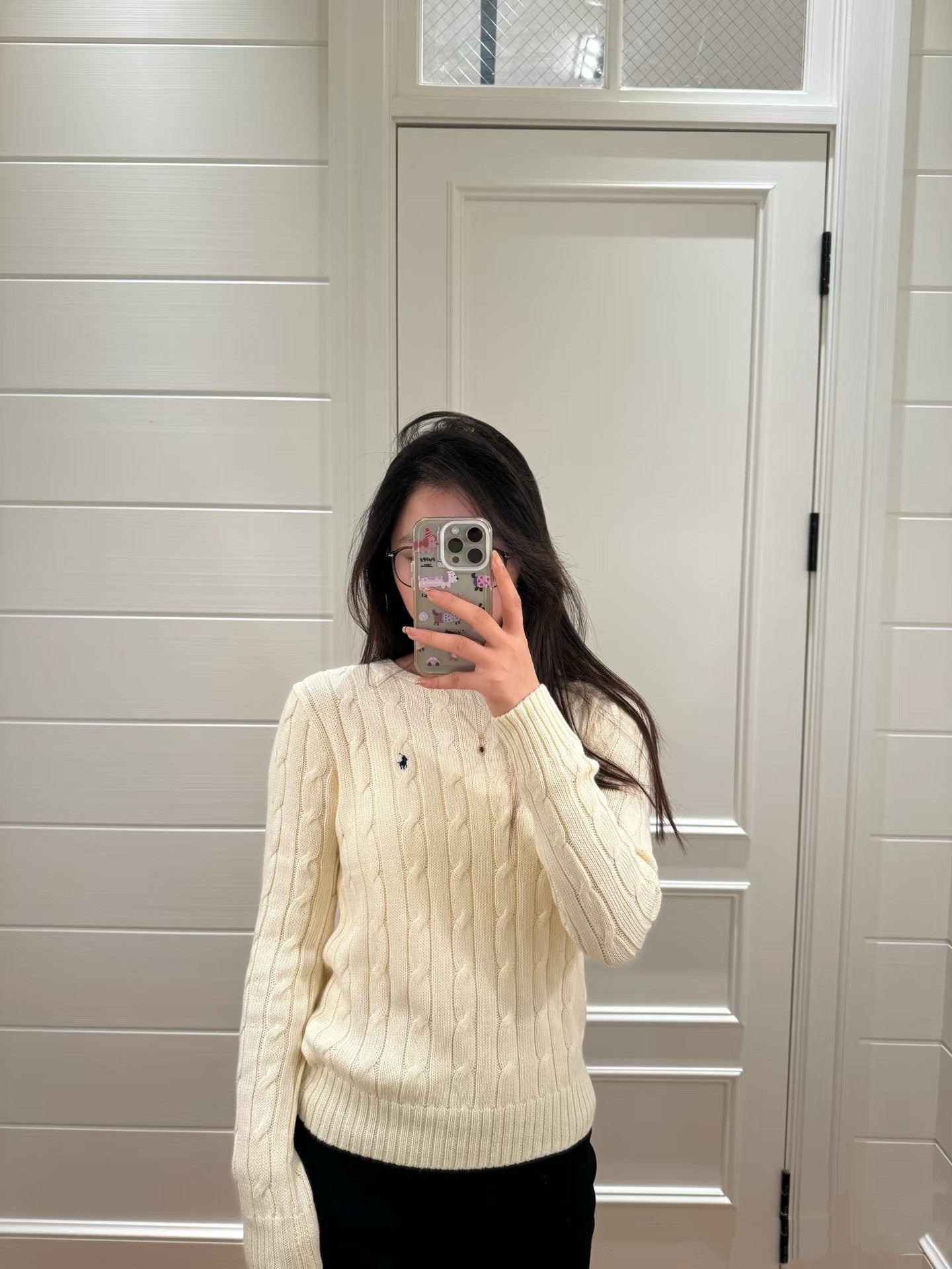 Ralph Lauren Cable Knit Crewneck Sweater