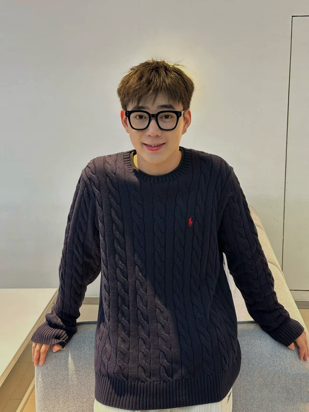 Ralph Lauren Cable Knit Crewneck Sweater