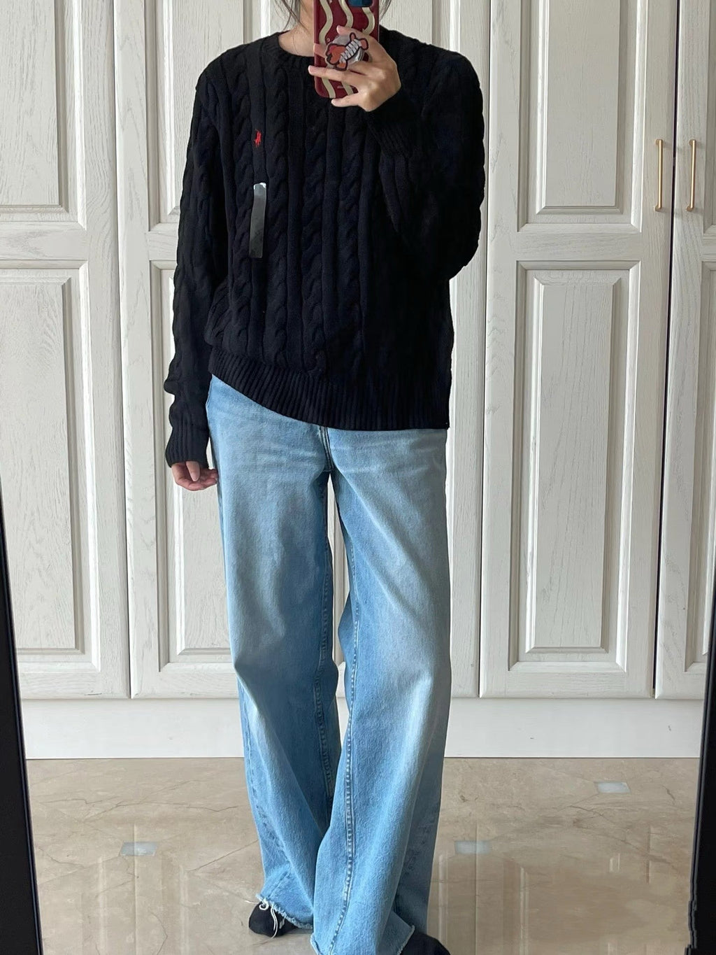Ralph Lauren Cable Knit Crewneck Sweater