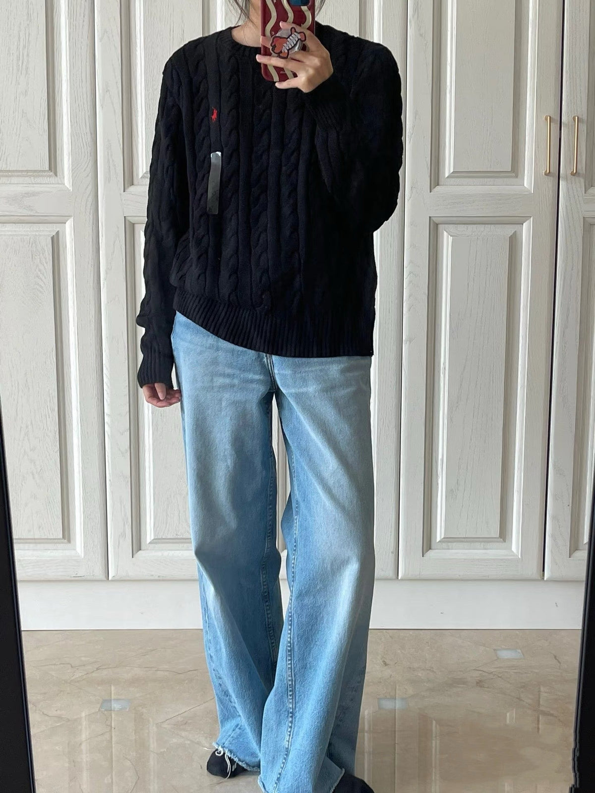 Ralph Lauren Cable Knit Crewneck Sweater