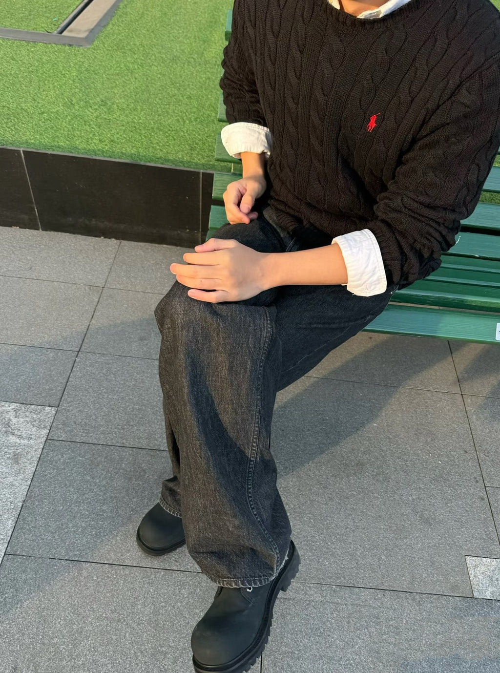 Ralph Lauren Cable Knit Crewneck Sweater