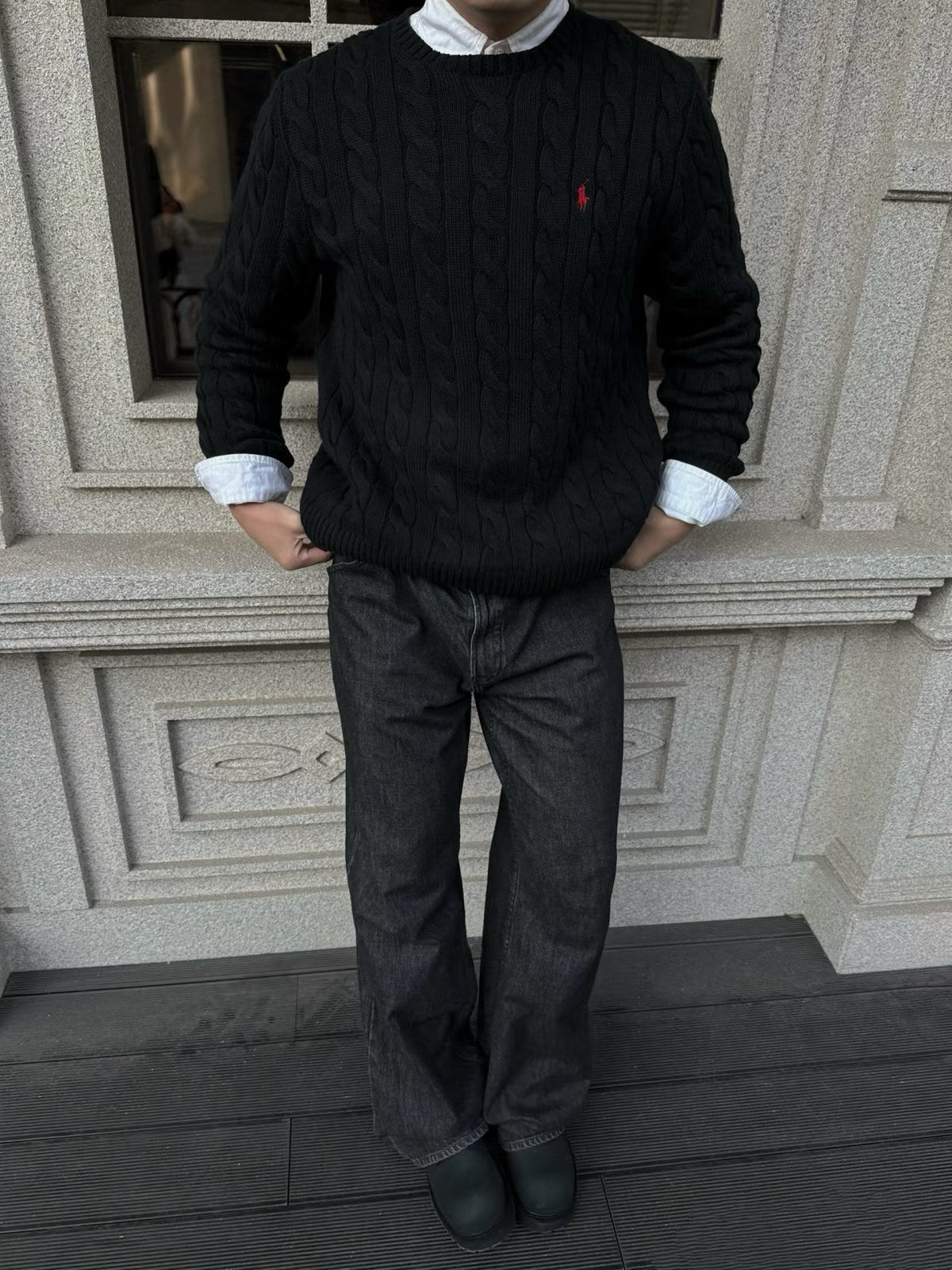 Ralph Lauren Cable Knit Crewneck Sweater