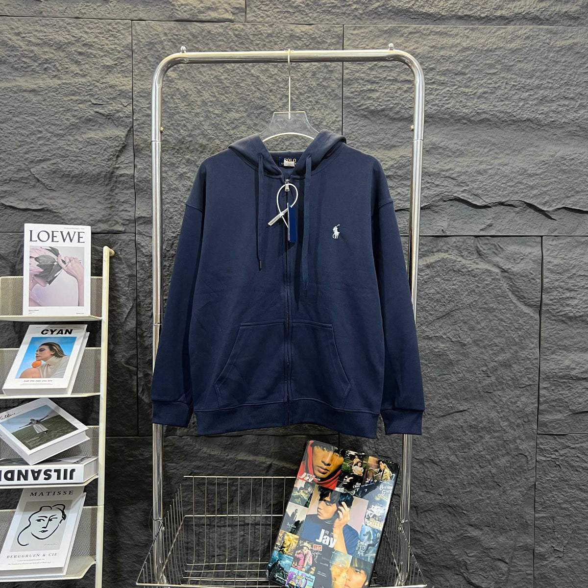 Ralph Lauren Embroidered Pony Hooded Zipper Jacket
