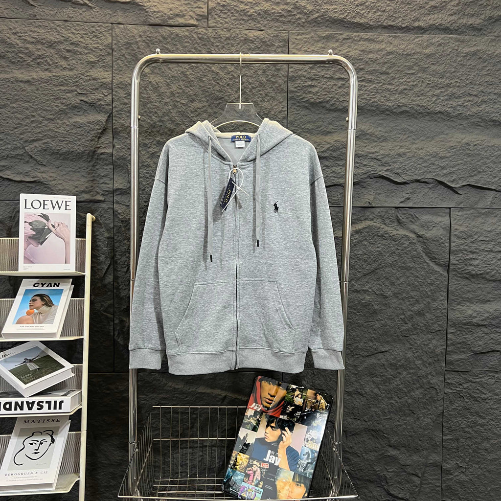Ralph Lauren Embroidered Pony Hooded Zipper Jacket