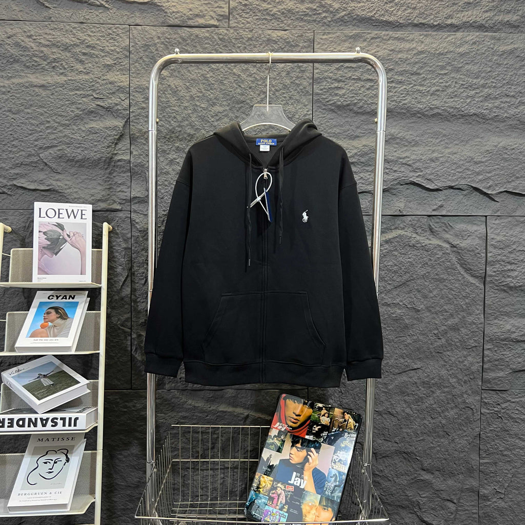 Ralph Lauren Embroidered Pony Hooded Zipper Jacket