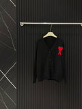 AMI Paris Heart A Knit Cardigan