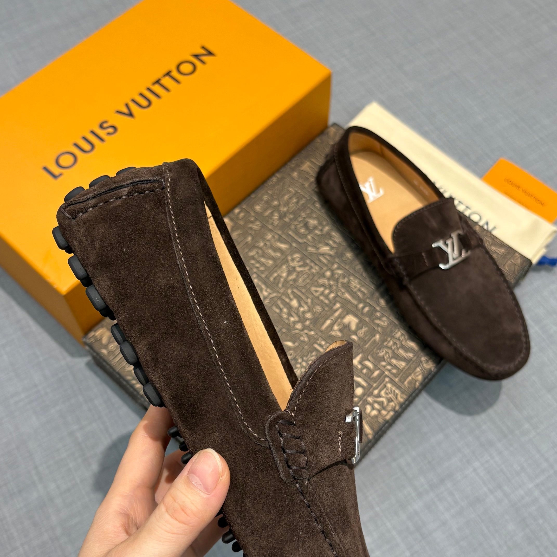 Louis Vuitton Men's Suede Driving Shoes