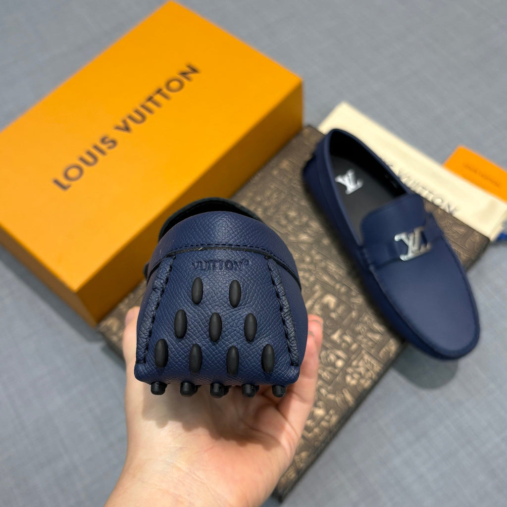 Louis Vuitton Men's Lizard-Embossed Driving Shoes