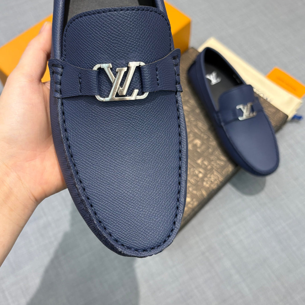 Louis Vuitton Men's Lizard-Embossed Driving Shoes