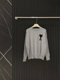 AMI Paris Heart Logo Knit Sweater