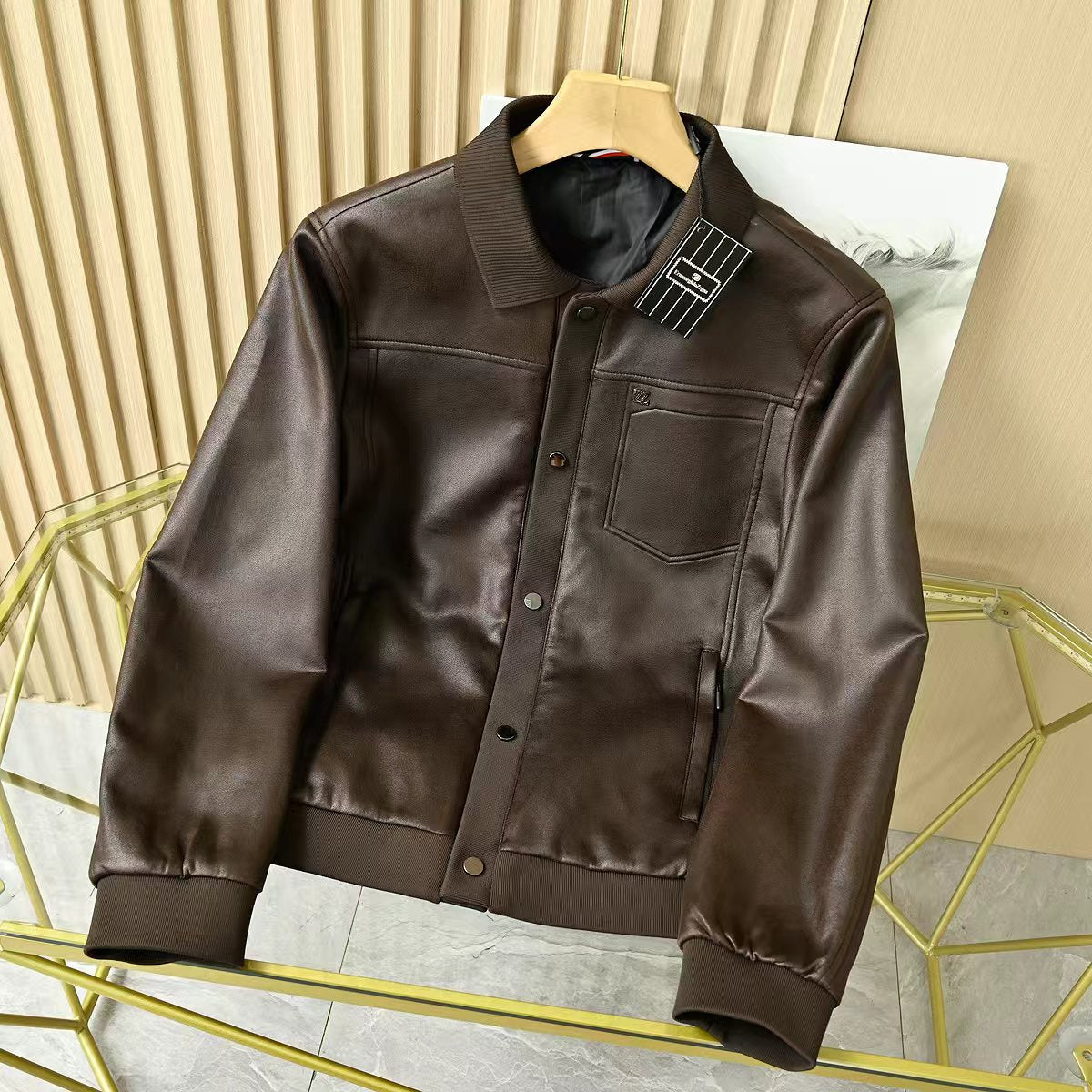 Zegna Lapel Leather Jacket – 2025FW