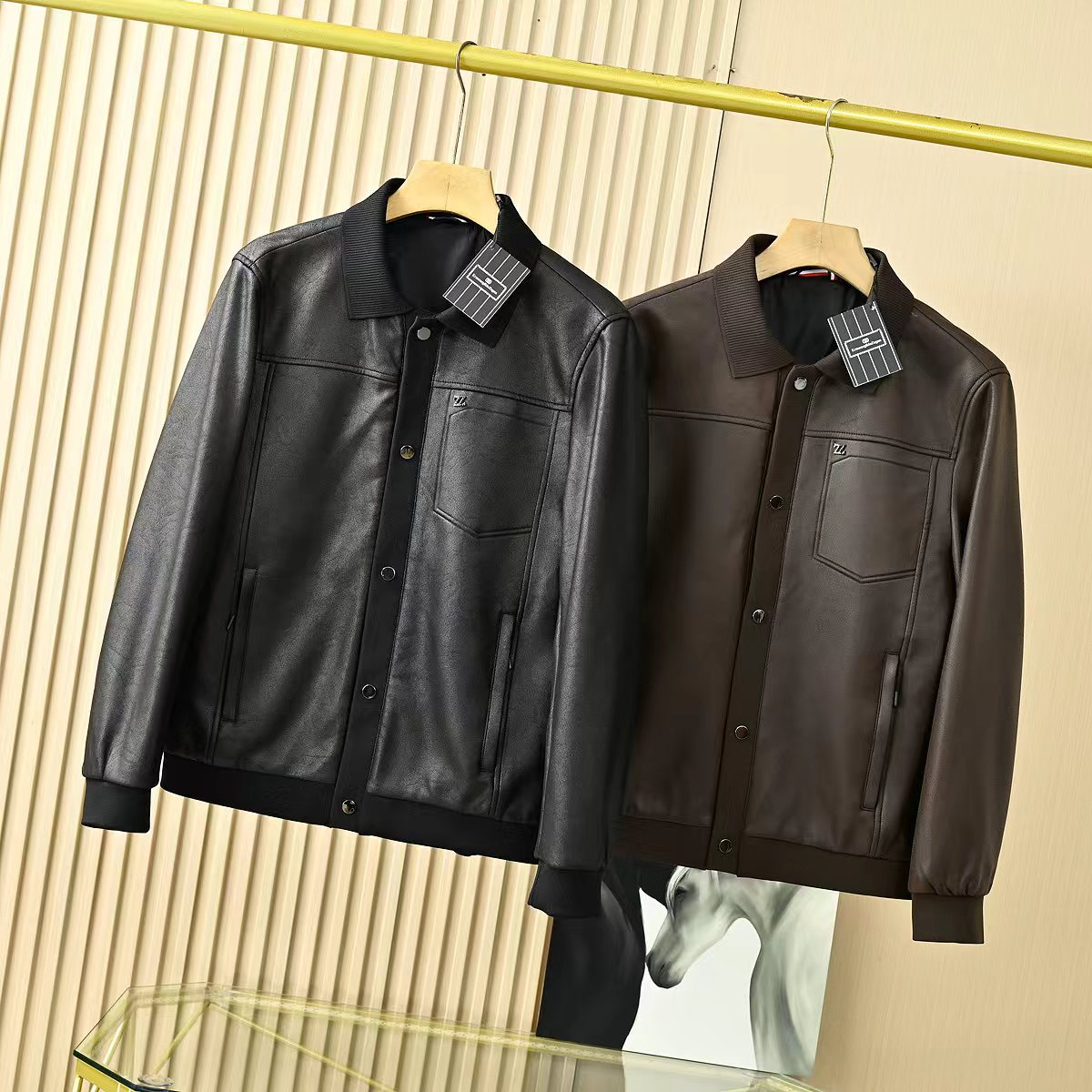 Zegna Lapel Leather Jacket – 2025FW