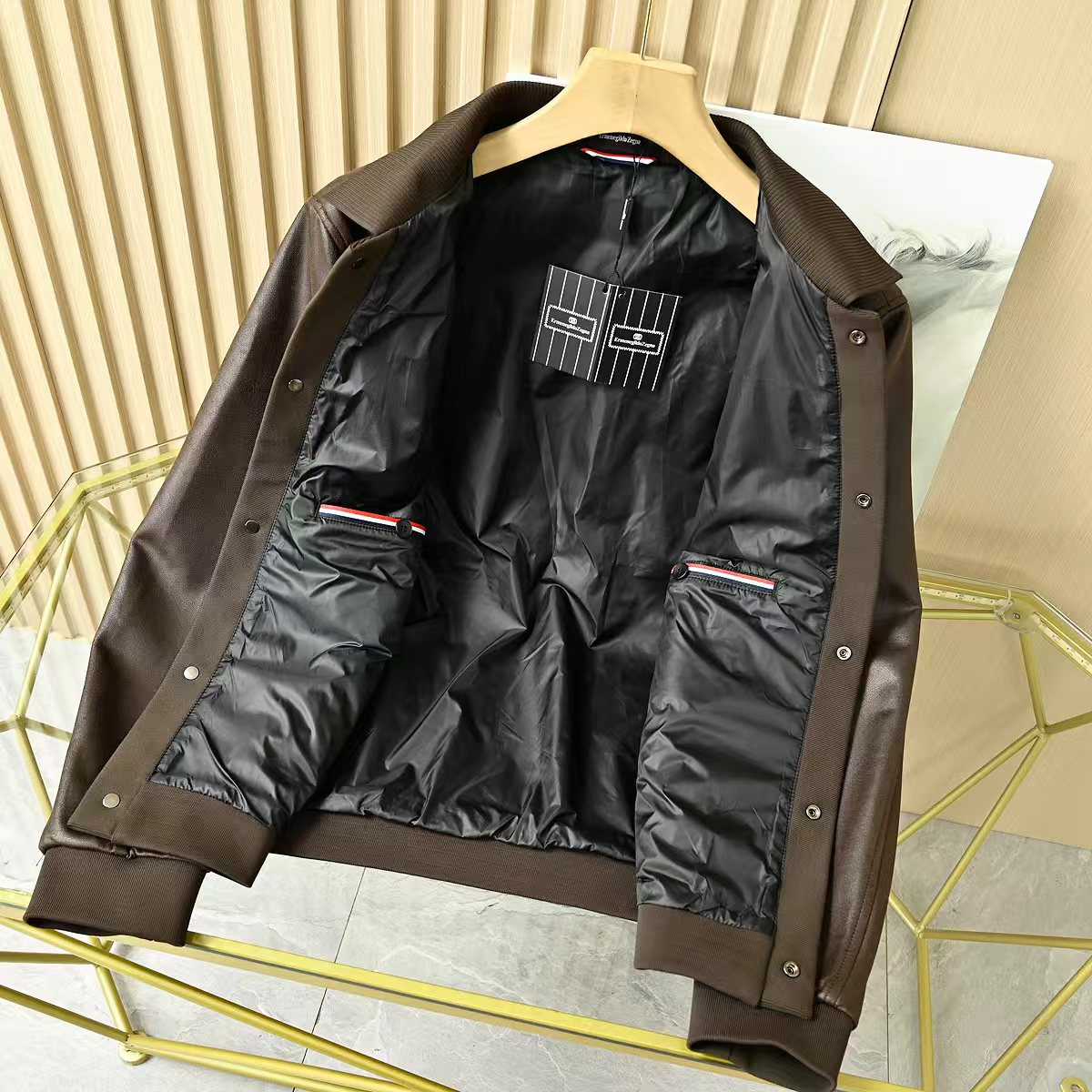 Zegna Lapel Leather Jacket – 2025FW