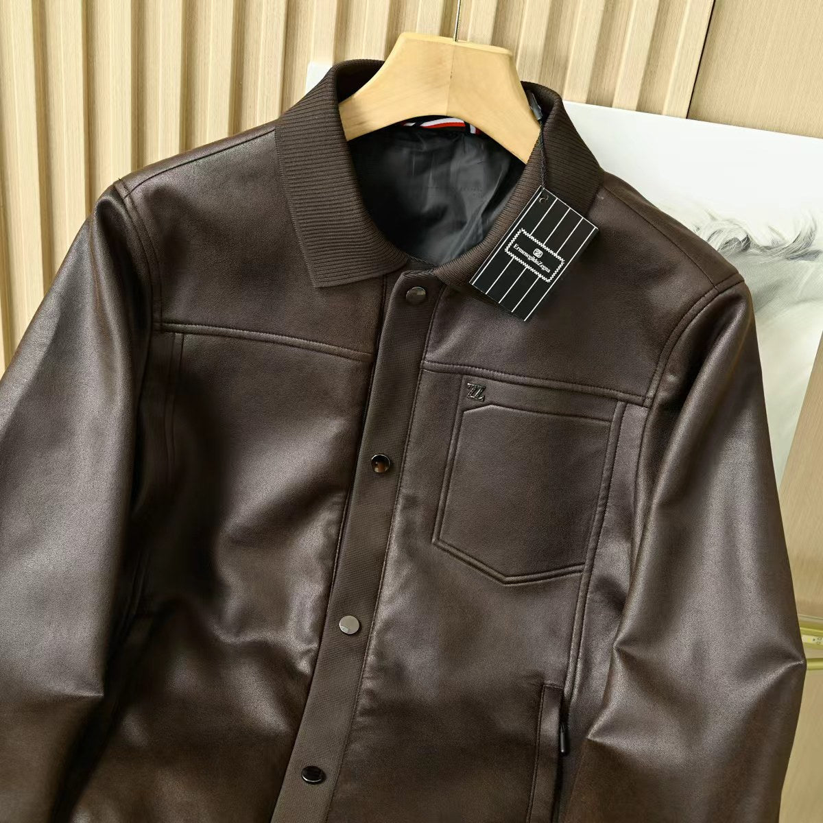 Zegna Lapel Leather Jacket – 2025FW