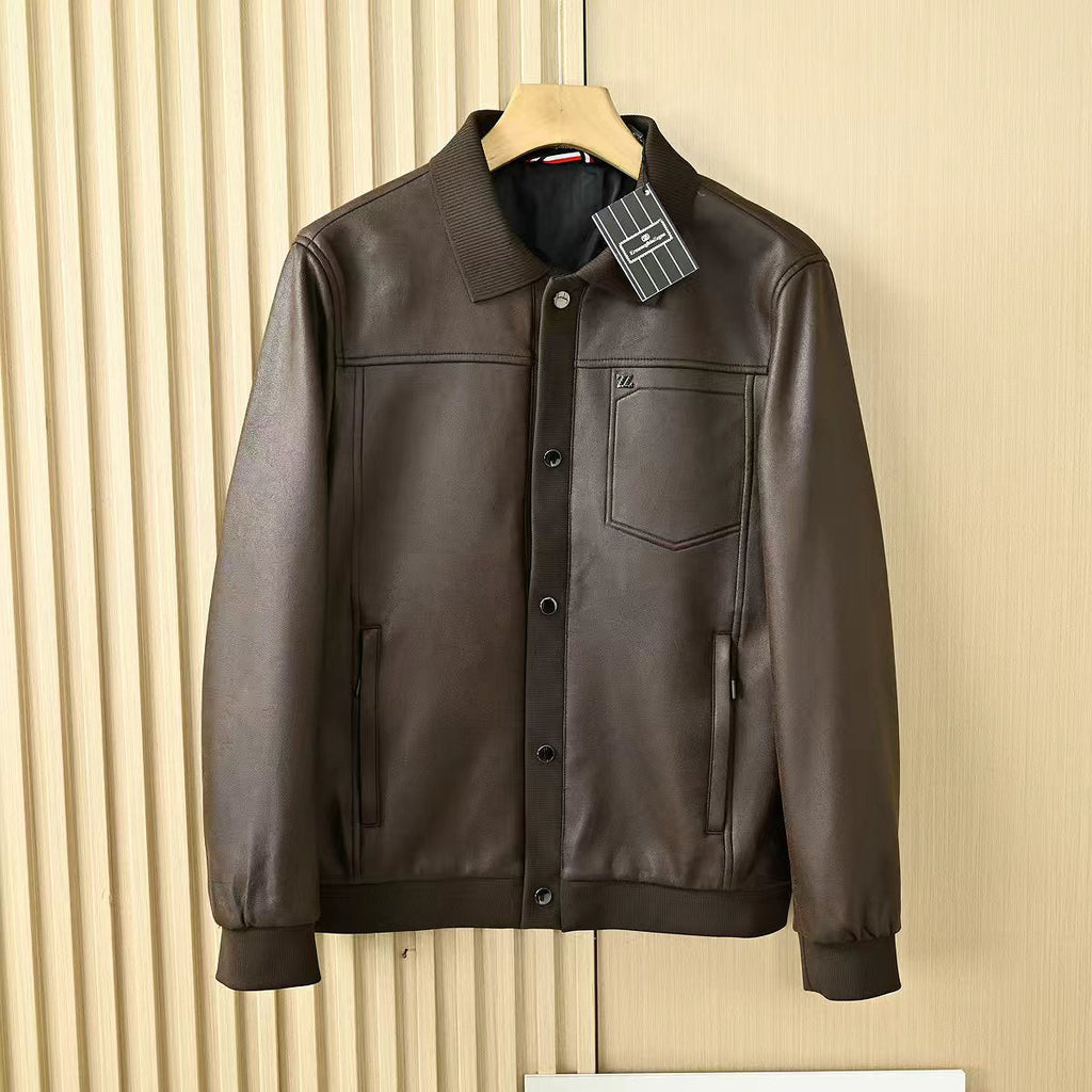 Zegna Lapel Leather Jacket – 2025FW