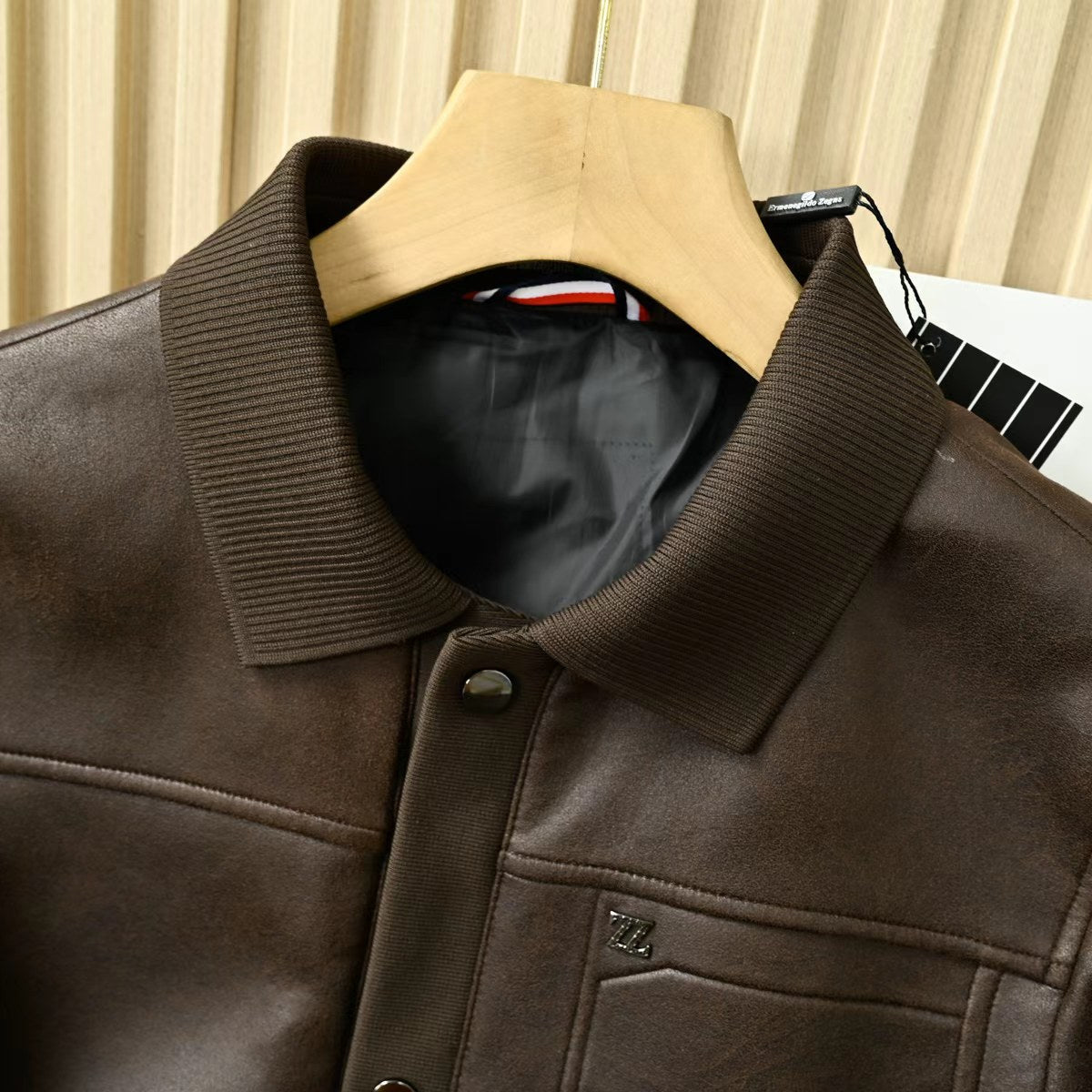 Zegna Lapel Leather Jacket – 2025FW