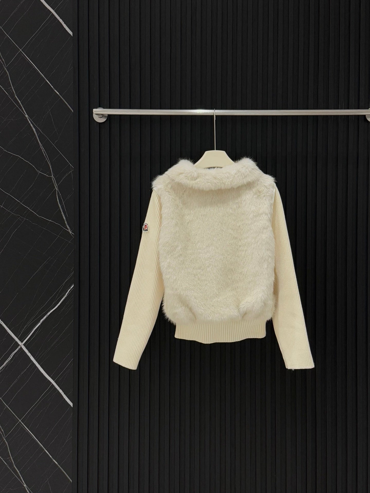 Moncler Convertible Faux Fur Jacket
