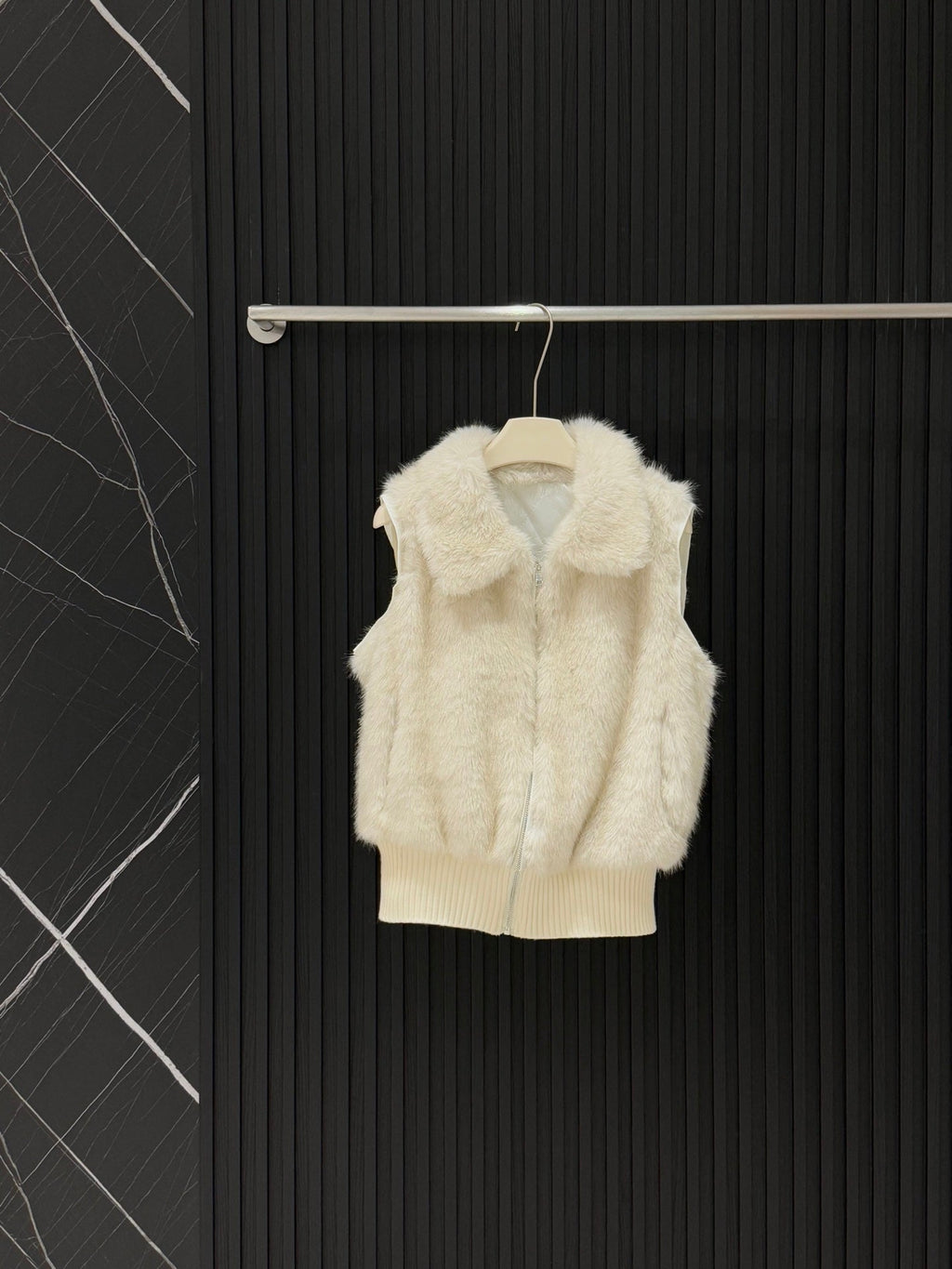 Moncler Convertible Faux Fur Jacket