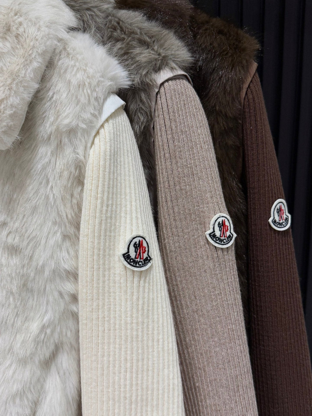 Moncler Convertible Faux Fur Jacket