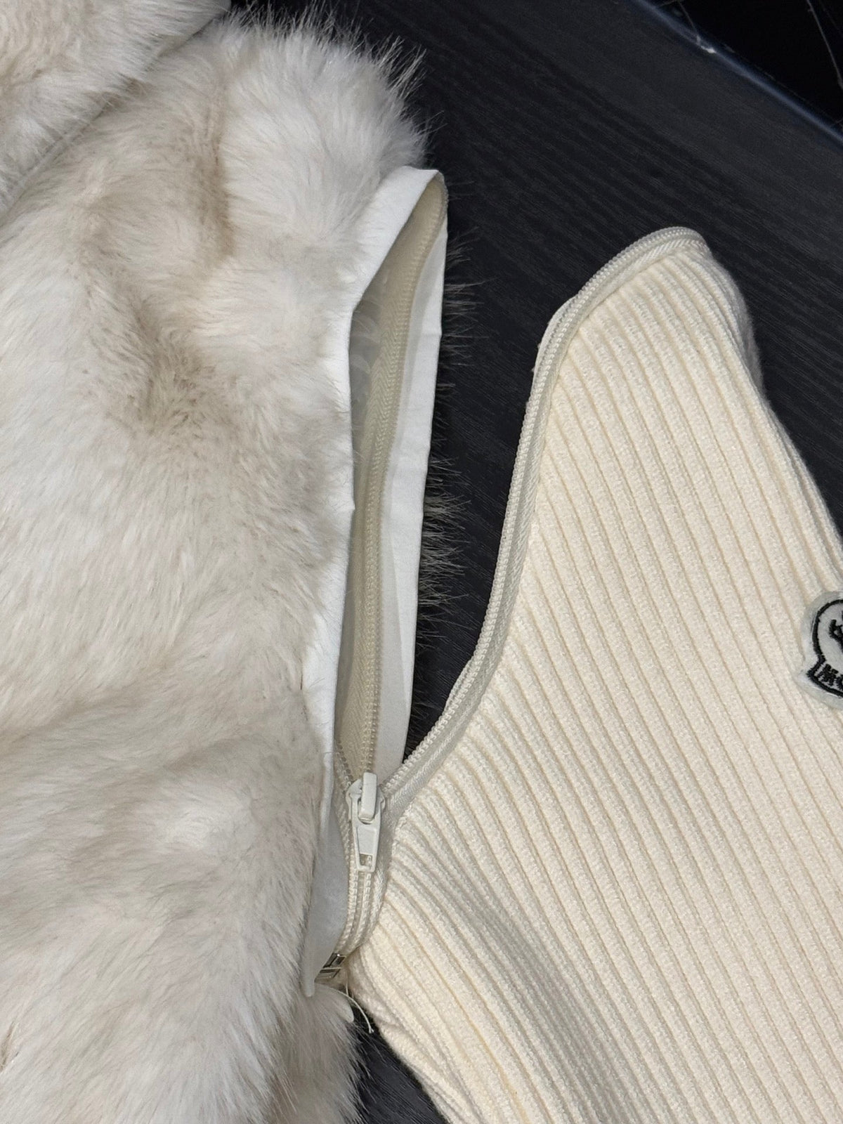Moncler Convertible Faux Fur Jacket