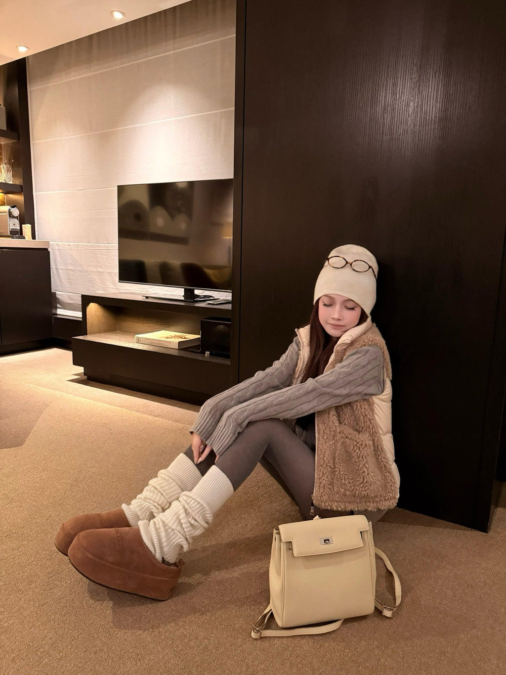 Ralph Lauren Cable Knit Polo Sweater