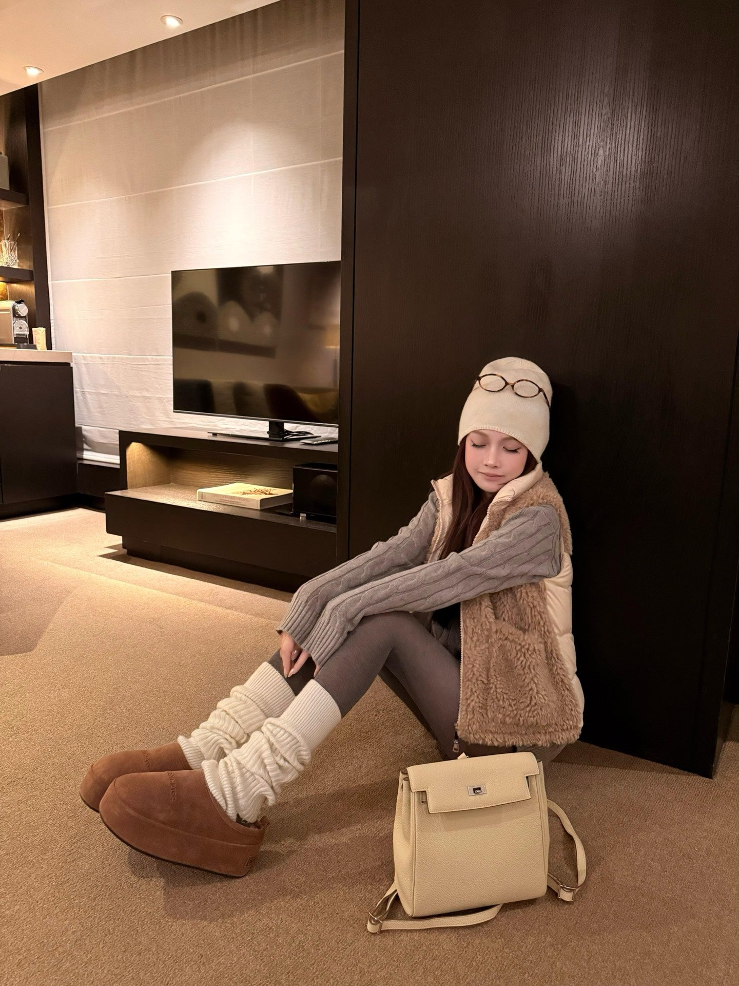Ralph Lauren Cable Knit Polo Sweater