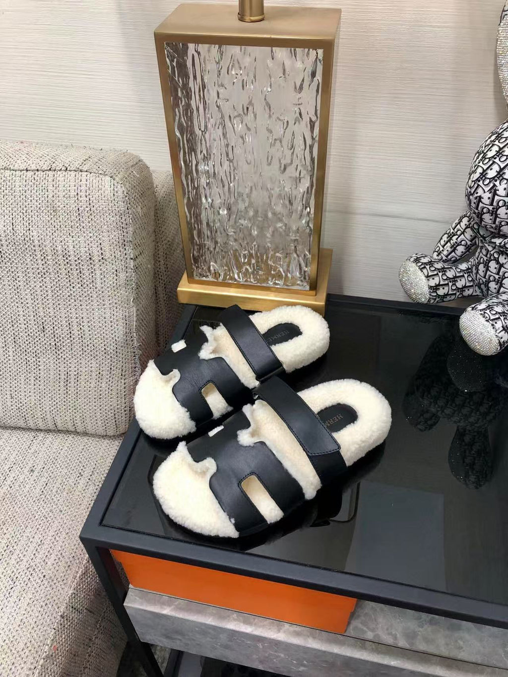 Hermès Teddy Shearling Mules