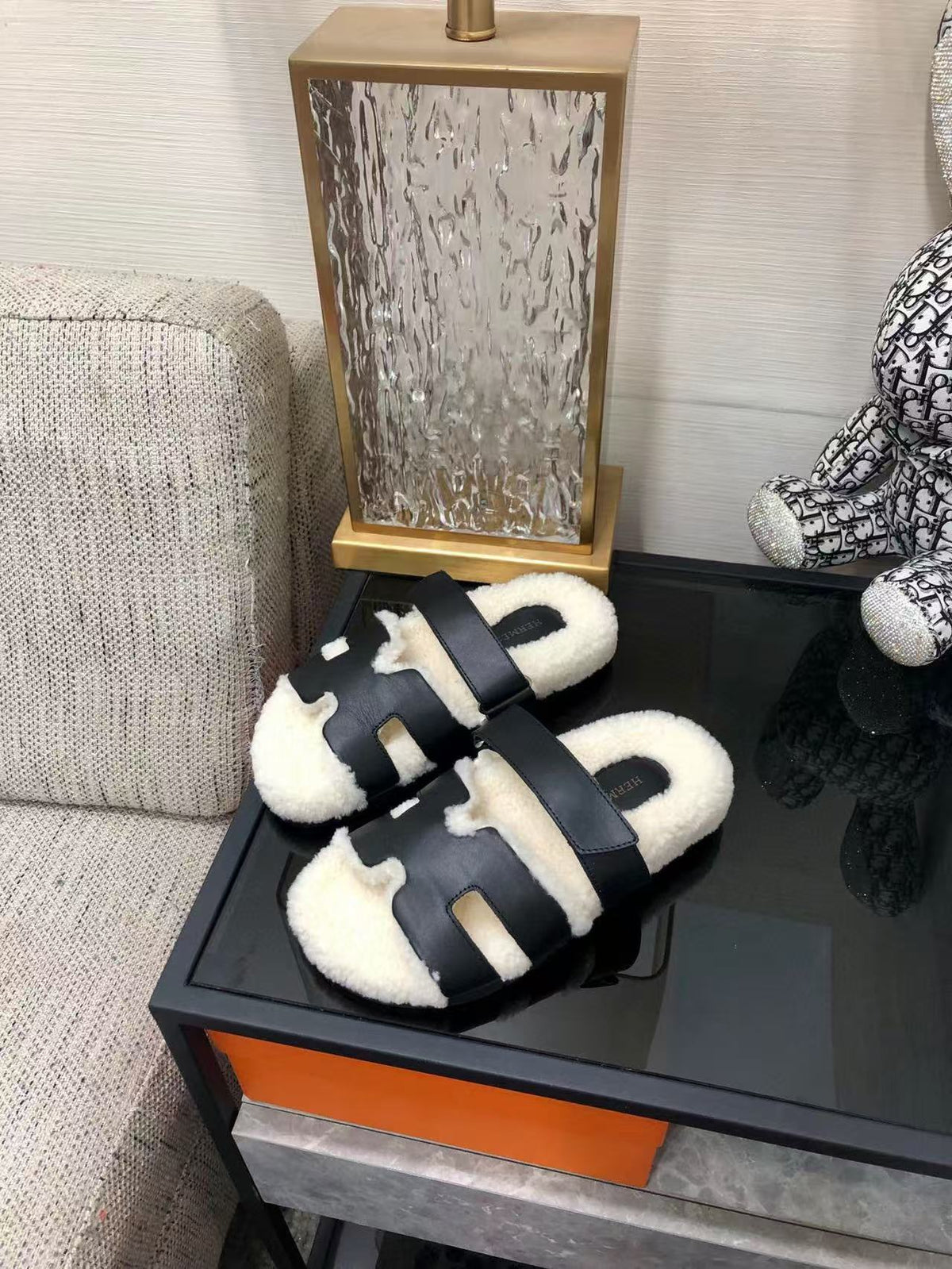 Hermès Teddy Shearling Mules