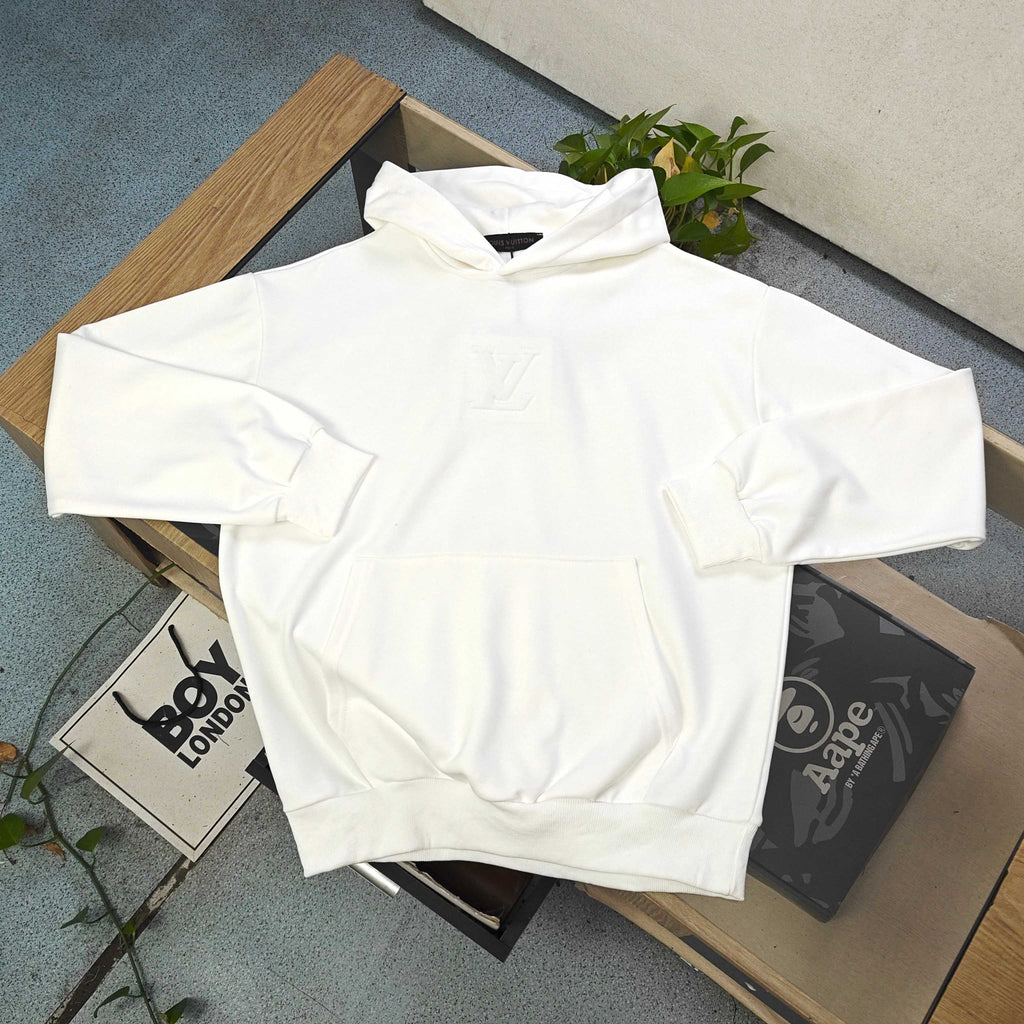 Louis Vuitton Embroidered Patch Logo Hoodie – 2025FW