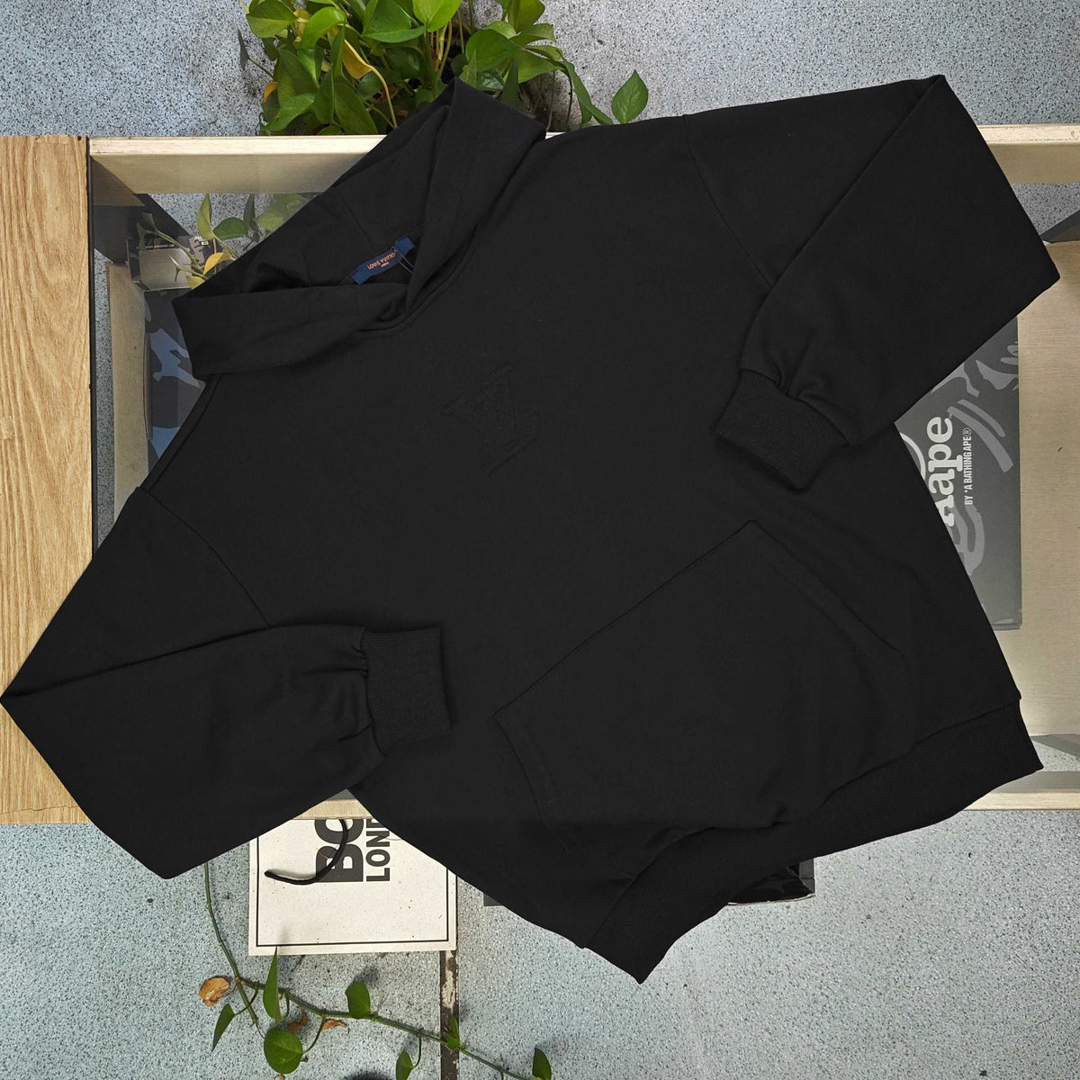 Louis Vuitton Embroidered Patch Logo Hoodie – 2025FW