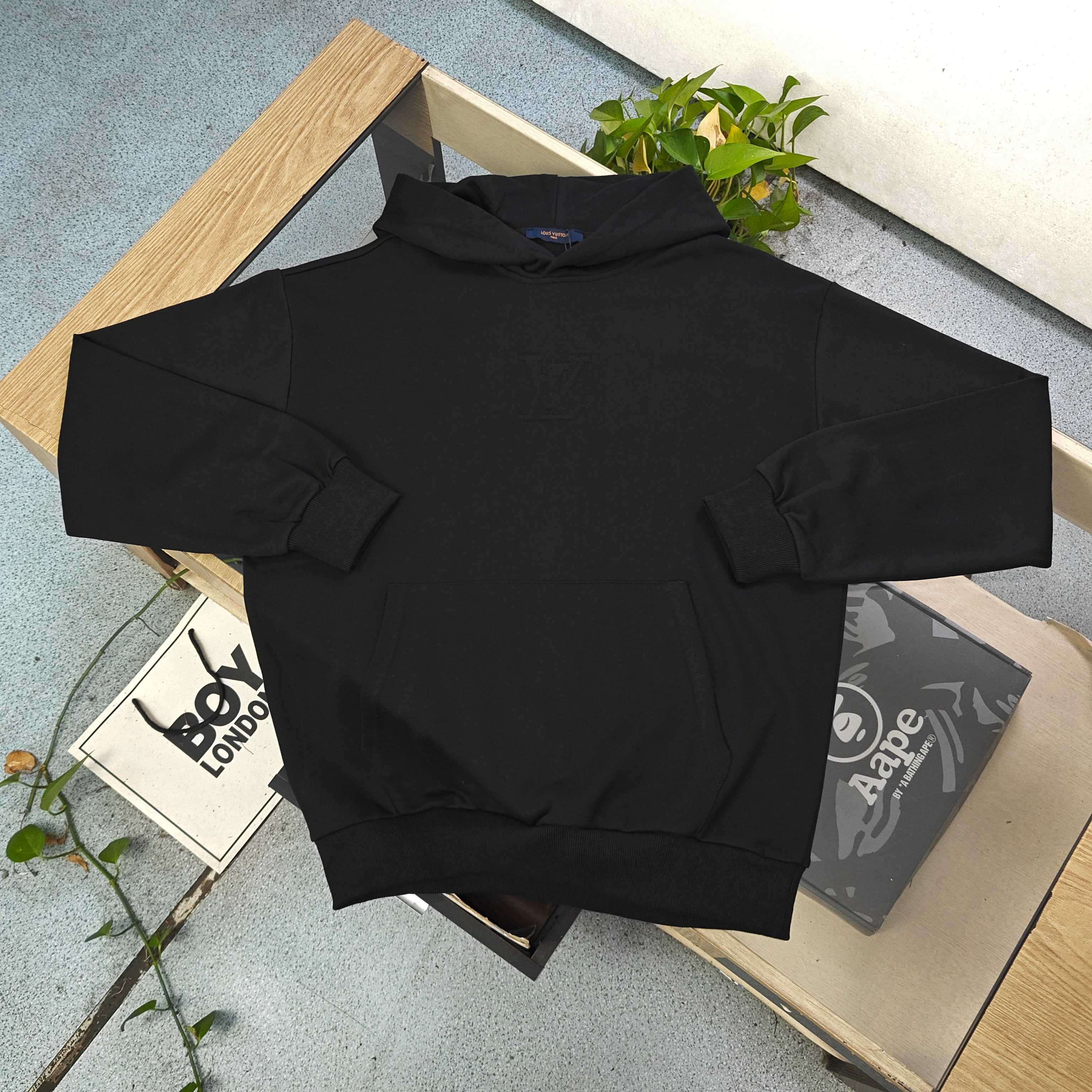Louis Vuitton Embroidered Patch Logo Hoodie – 2025FW