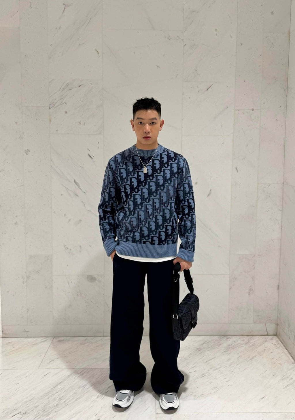 Dior Oblique Jacquard Wool Crewneck Sweater – 2026SS