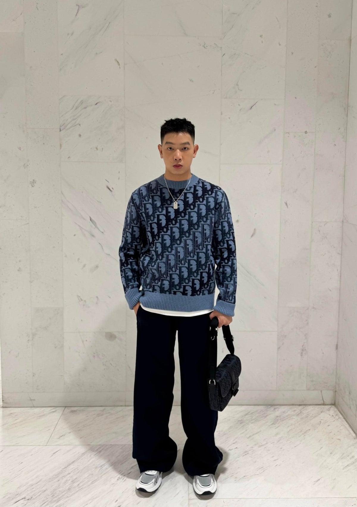 Dior Oblique Jacquard Wool Crewneck Sweater – 2026SS