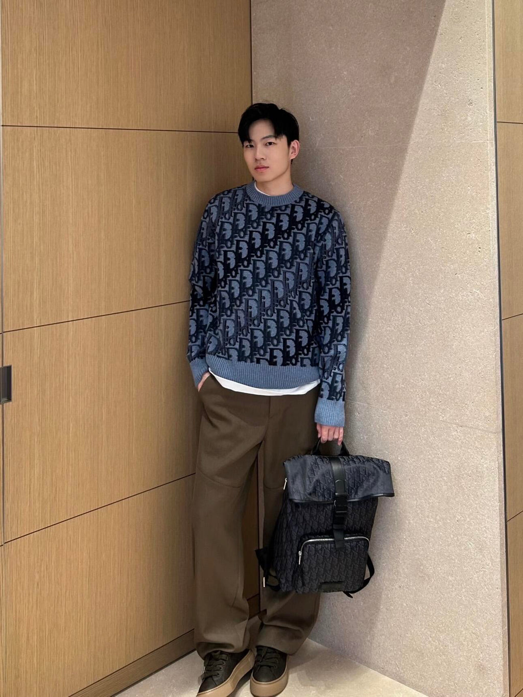 Dior Oblique Jacquard Wool Crewneck Sweater – 2026SS