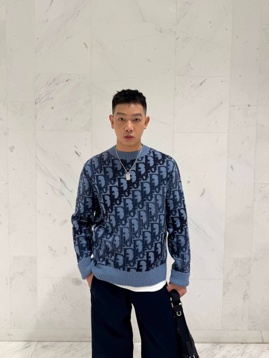Dior Oblique Jacquard Wool Crewneck Sweater – 2026SS