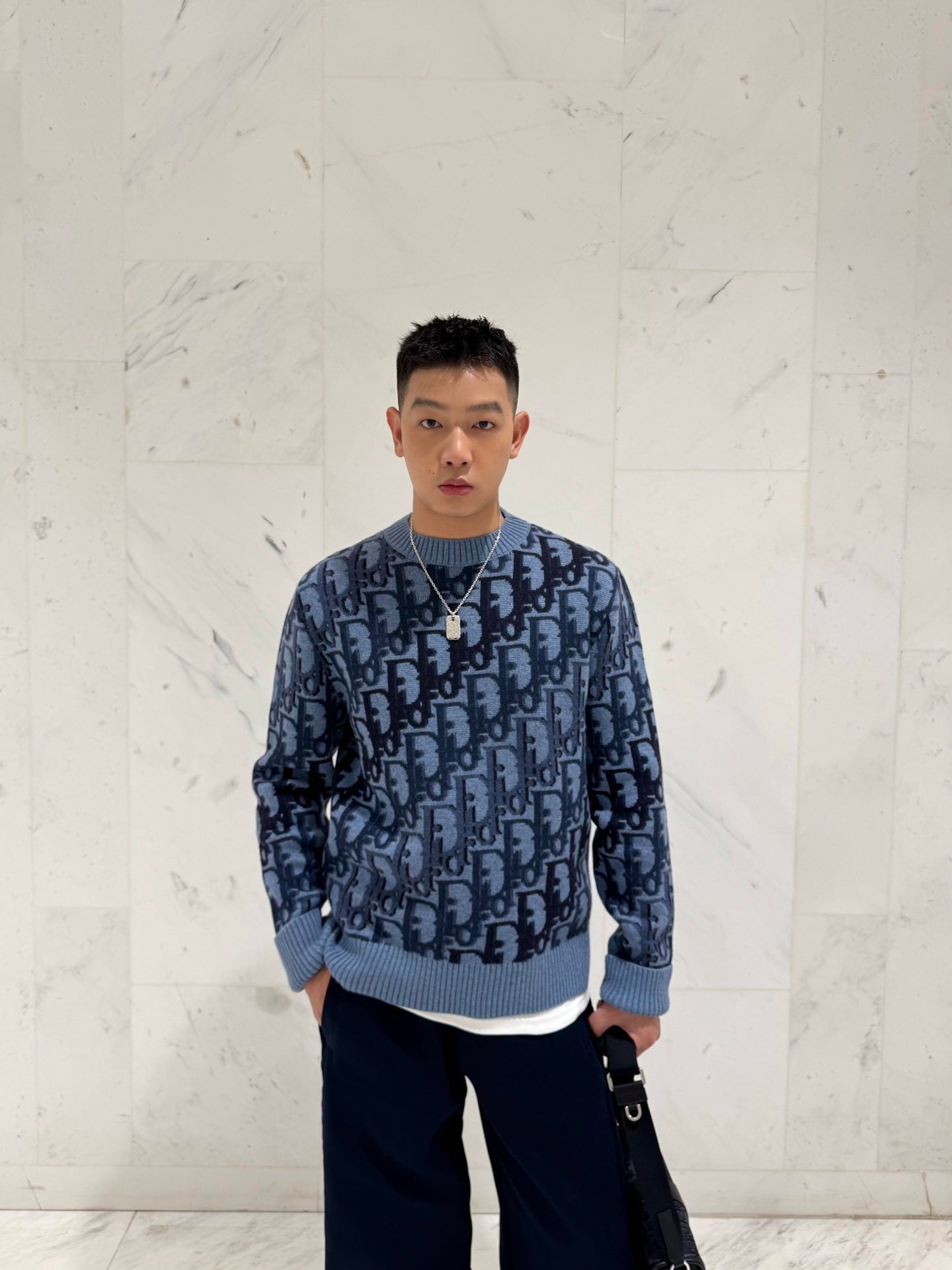 Dior Oblique Jacquard Wool Crewneck Sweater – 2026SS