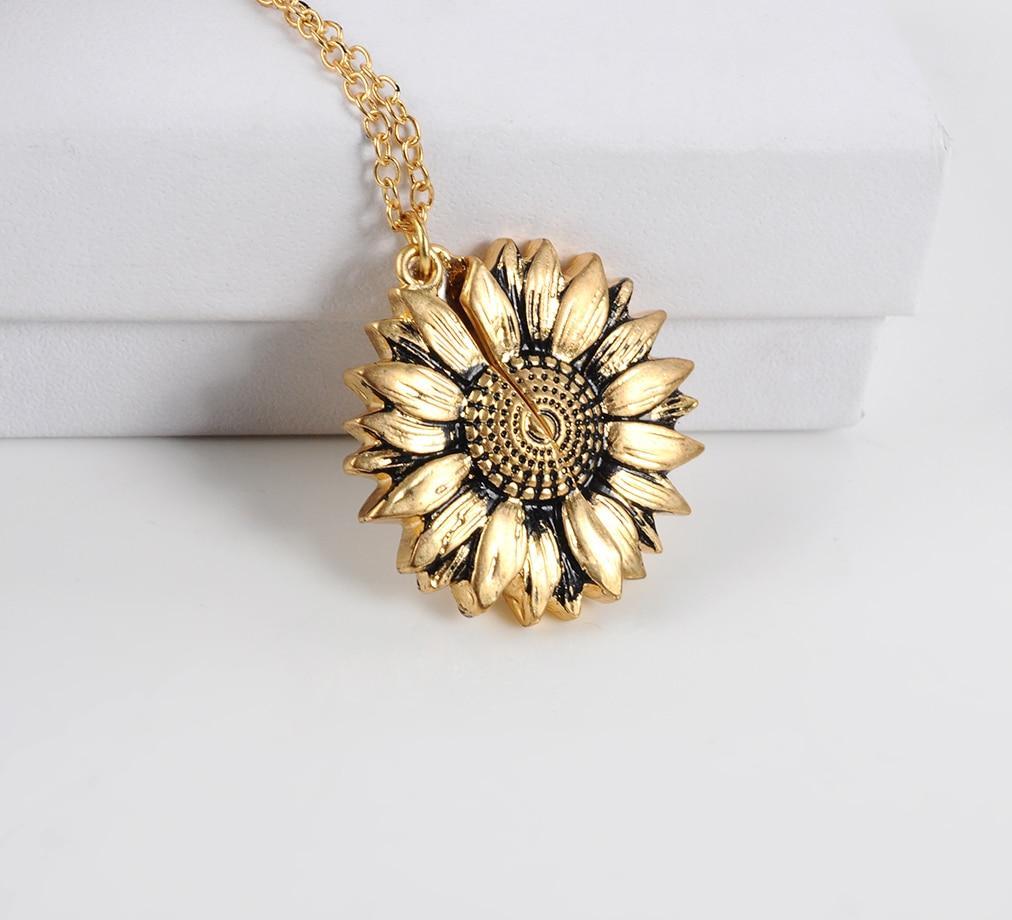 You Are My Sunshine Sunflower Necklace